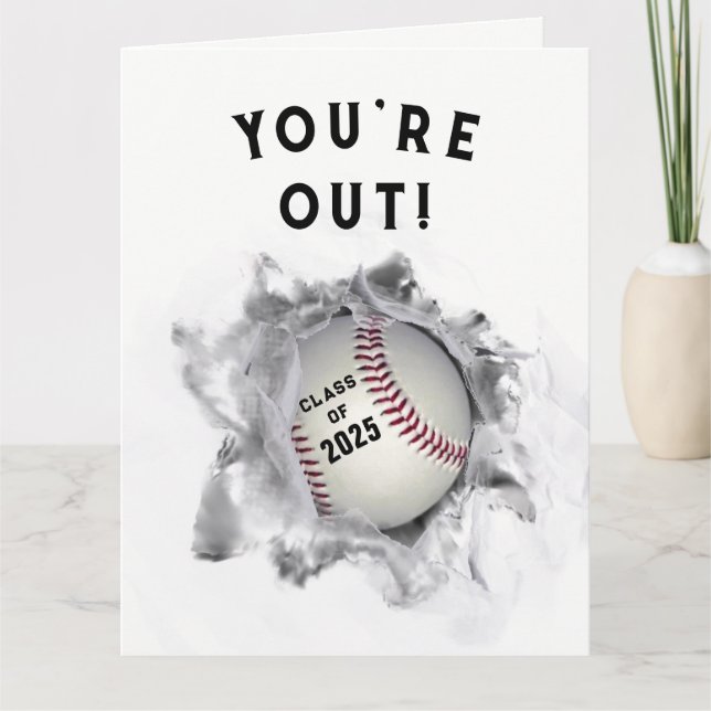Baseball Graduation Card (Front)