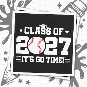 Baseball Graduation Go Time Senior Class of 2027 Napkin