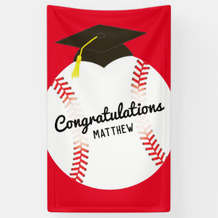 Baseball Graduation Party Sports Banner