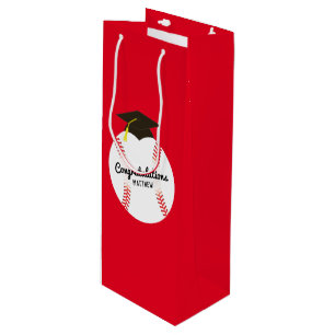 Baseball Graduation Party Sports Wine Gift Bag