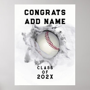 Baseball Graduation Poster