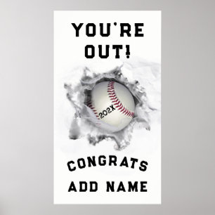 Baseball Graduation Poster