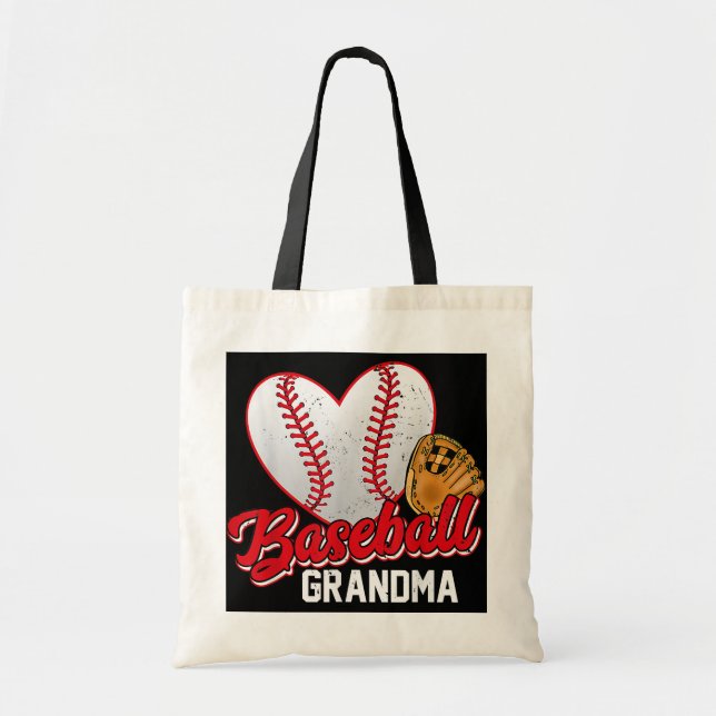 Baseball Grandma Baseball Lovers Mother's Day Tote Bag (Front)