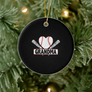 Baseball Grandma   Family Baseball Lovers Ceramic Tree Decoration