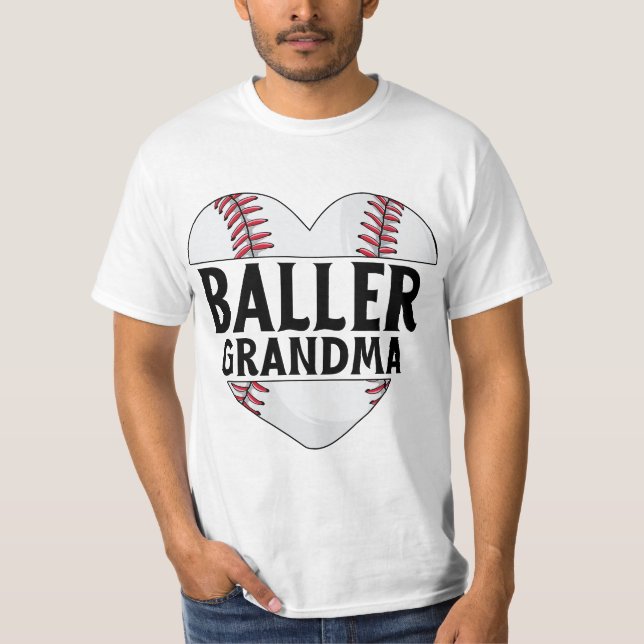 Baseball Grandma For Women Gift Baller Grandma  T-Shirt (Front)