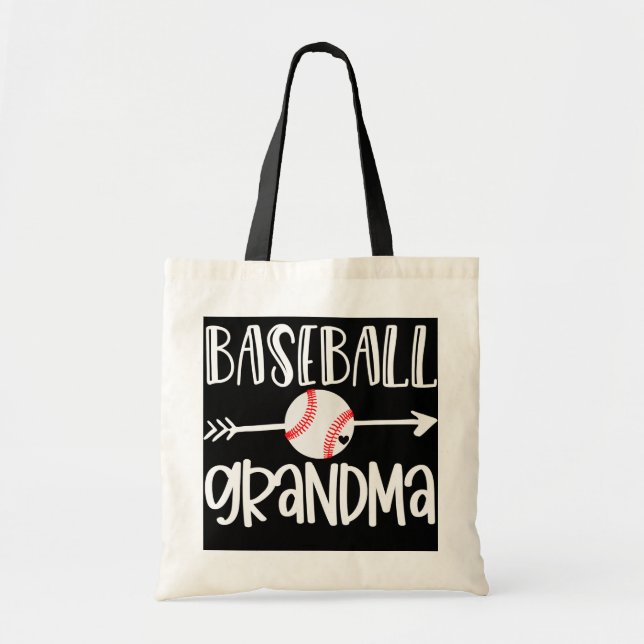 Baseball Grandma from Grandson Cute Arrow Heart Tote Bag (Front)