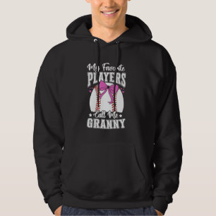 Baseball Grandma My Favourite Baseball Players Cal Hoodie