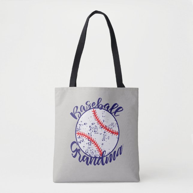 Baseball Grandma words sports tote (Front)
