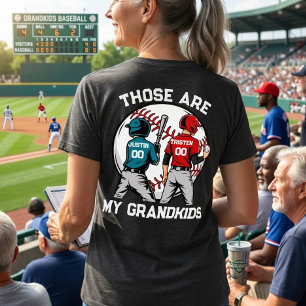 Baseball Grandmother Boys Children Personalised Tri-Blend Shirt