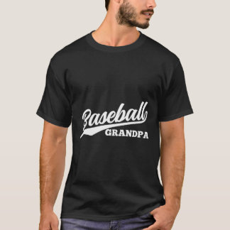 Baseball Grandpa 1970S Retro Cursive Font Dark T-Shirt