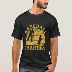 Baseball Grandpa Grandfather Grandson Proud Papa D T-Shirt