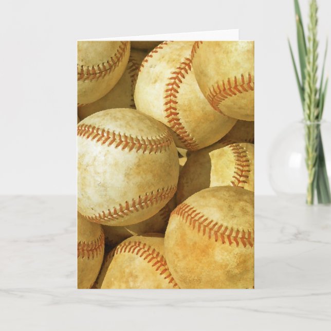 Baseball Greeting Card (Front)