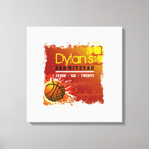 BASEBALL GRUNGE Sign-In Memory Board Canvas Print