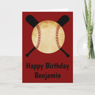 Baseball Happy Birthday Card