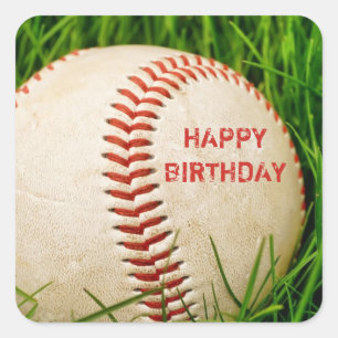 Baseball Happy Birthday Stickers