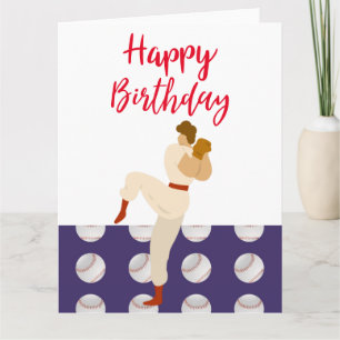 Baseball Happy Birthday with Player  Card