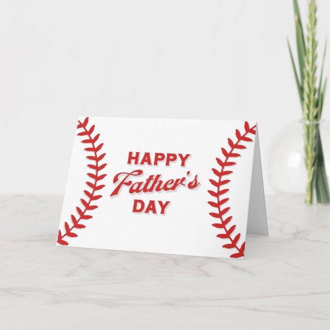 Baseball Happy Father’s Day Holiday Card (Front)