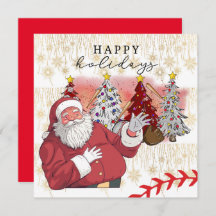 Baseball Happy Holidays Christmas for Player Holi