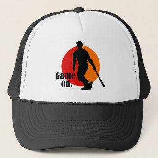 Baseball Hat: Game on. Trucker Hat
