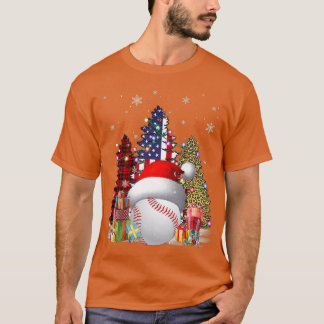 Baseball Hat Santa Flag Us Buffalo Plaid Leopard X T-Shirt