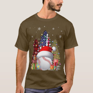 Baseball Hat Santa Flag Us Buffalo Plaid Leopard X T-Shirt