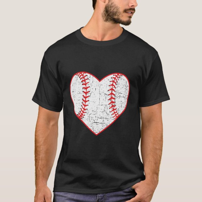 Baseball He For Softball Mum T-Shirt (Front)