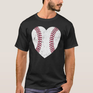 Baseball Heart Fun Mom Dad Men Women Softball  Wif T-Shirt
