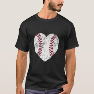 Baseball Heart Fun Mum Dad Men Women Softball  Wif T-Shirt