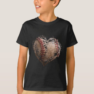 Baseball Heart Happy Valentines Day Baseball Boy G T-Shirt