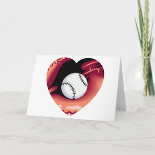 Baseball Heart Holiday Card