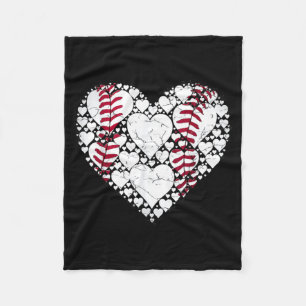 Baseball Heart Love Game Sports Fan Game Day Fleece Blanket