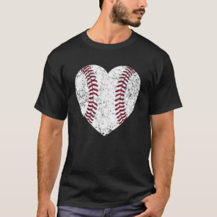 Baseball Heart Shirt Cute Mum Dad Men Women Softba