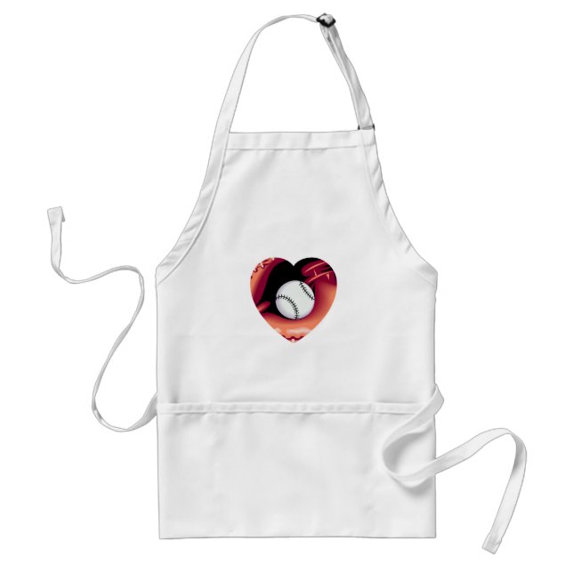 Baseball Heart Standard Apron (Front)