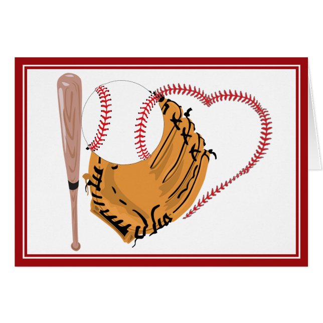 Baseball Heart & Text (Front Horizontal)
