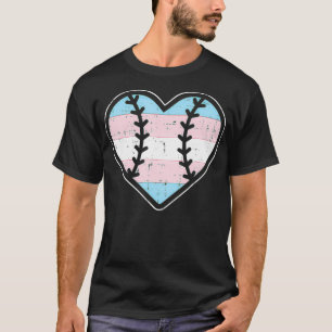 Baseball Heart Transgender Transseual Trans Pride T-Shirt