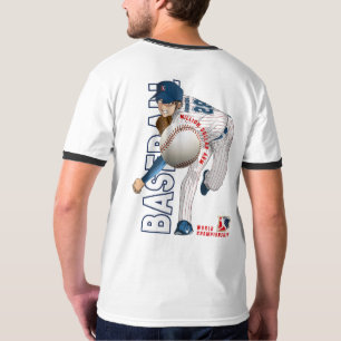 Baseball Hero with Million Dollar Arm   Men Ringer T-Shirt