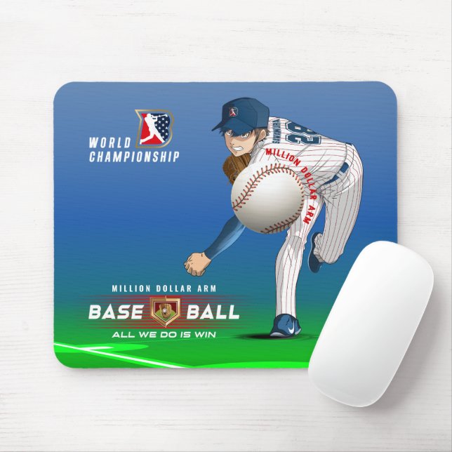 Baseball Hero with Million Dollar Arm |  Mouse Mat (With Mouse)