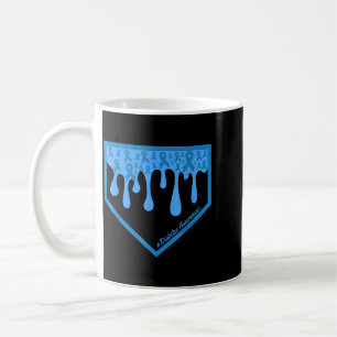 Baseball Home Plate Drip Diabetes Awareness Blue Coffee Mug