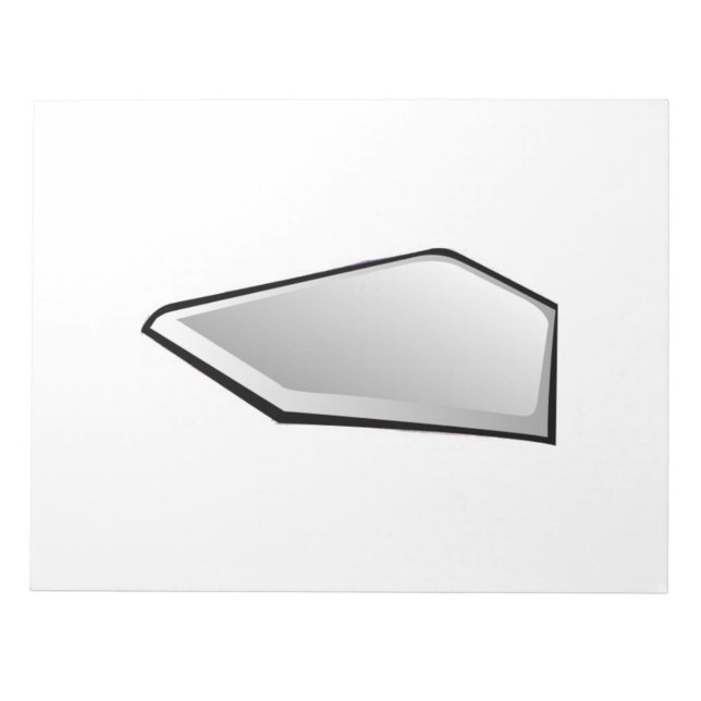 Baseball Home Plate Notepad (Front)
