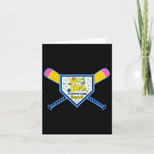 Baseball Home Plate Pencil Bat Back To School Boys Card