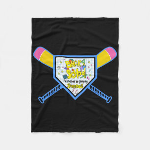 Baseball Home Plate Pencil Bat Back To School Boys Fleece Blanket