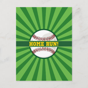 Baseball Home Run Postcard