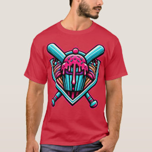 Baseball Home Social Club for Boy cute Ice Cream 2 T-Shirt