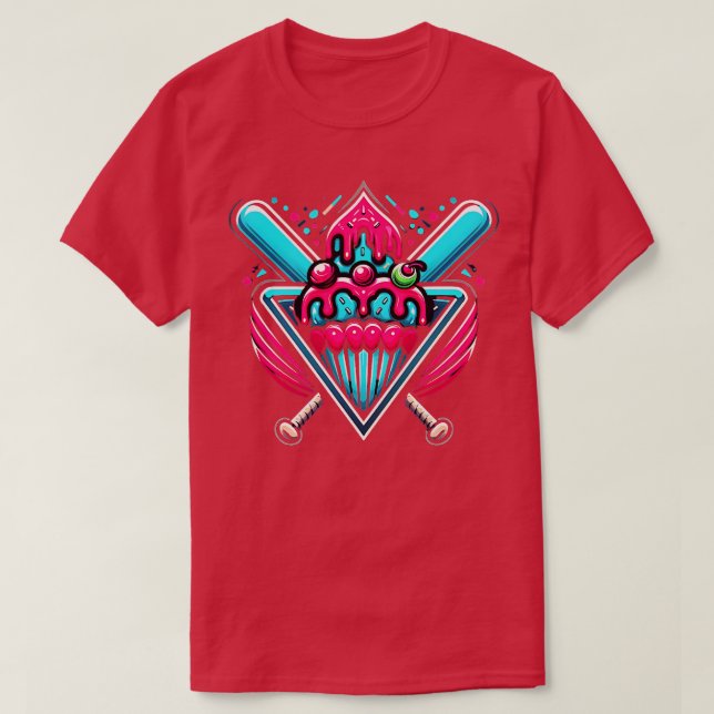 Baseball Home Social Club for Boy cute Ice Cream T-Shirt (Design Front)