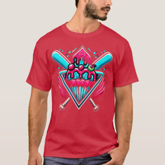 Baseball Home Social Club for Boy cute Ice Cream T-Shirt