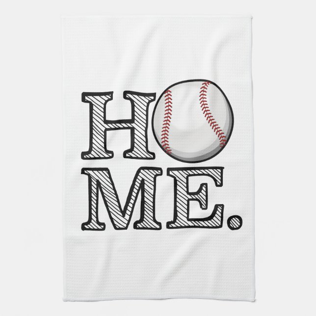 Baseball Home Tea Towel (Vertical)