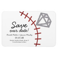 Baseball Homerun Diamond Gem Save The Date