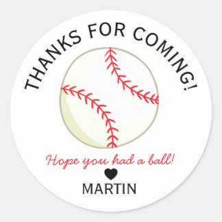 Baseball Hope You Had A Ball Personalised Stickers