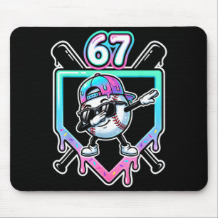 Baseball Ice Cream Drip 67 Player Dabbing Six Seve Mouse Mat