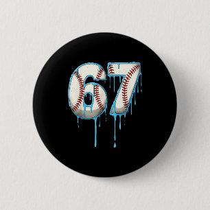 Baseball Ice Cream Drip 67 Six Seven Meme Number 6 6 Cm Round Badge